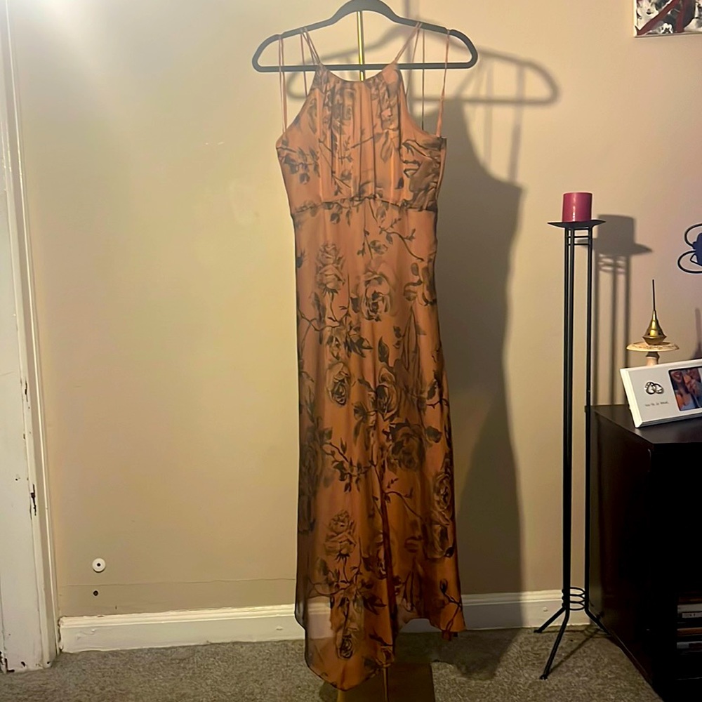Evan-Picone brown floral halter